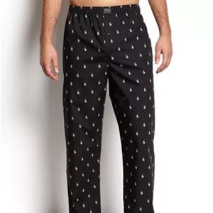 black polo pajama pants
